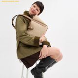  Túi Đeo Vai Coach Hadley Turnlock Tote Bag With Signature Canvas Dark Natural CAK51 