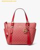 Túi Đeo Chéo MICHAEL KORS Sullivan Small Logo Top-Zip Tote Bag Đỏ Logo