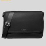  Túi Đeo Chéo Michael Kors Cooper Pebbled Leather Messenger Bag 37F9LCOM2L Đen Trơn 