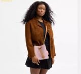  Túi Đeo Vai Coach Rowan Bucket Bag In Signature Canvas With Charms Powder Pink CEA23 