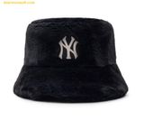  Mũ Bucket Lông MLB Fur Bucket Hat 3AHTF0936-50BKS Đen 