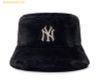 Mũ Bucket Lông MLB Fur Bucket Hat 3AHTF0936-50BKS Đen