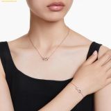  Bộ Dây Chuyền Và Lắc Tay Swarovski Hyperbola set Infinity, White, Rose gold-tone plated 5682483 