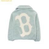  Áo Khoác Lông MLB Basic Stand Neck Mega Logo Soft Dumble Fleece Jumper Boston Red Sox 3AJPF3016-43MTL 
