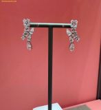  Bông Tai, Khuyên Tai Swarovski Matrix drop earrings Mixed cuts, White, Rhodium plated 5700418 