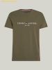  Áo Phong Tommy Hilfiger Logo Embroidery Slim T-Shirt Aegean Sea 