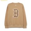 Áo Sweater MLB Monogram Big Lux Overfit Boston Red Sox 3AMTM1234-43BGS Màu Be Màu Nâu