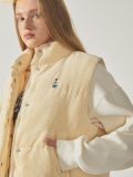  Áo Khoác Ghile WHOAU Corduroy Padding Vest Màu Vàng 