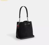  Túi Bucket Coach Roan Bucket Bag with Cherry Charm Black CCZ89 