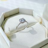  Nhẫn Swarovski Stilla cocktail ring Round cut, White, Silver-tone finish 5717938 