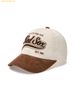 Mũ Lưỡi Trai MLB Varsity Corduroy Lettering Color Block Ball Cap BOS - 3ACPVC146-43BRL Trắng Kem
