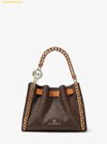  Túi Xách Michael Kors MK Mina Small Logo Crossbody Bag 35H3G4MC1B Màu Nâu Logo 