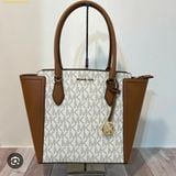  Túi Tote Michael Kors Ayden Large Signature Logo Tote Bag 38H3GYVT3B Trắng Logo 