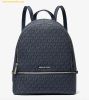Balo Michael Kors Rhea Medium Signature Logo Backpack Xanh Navy Logo 35S5SRAB2B