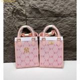  Túi Đeo Chéo Tote Mini MLB Dia Monogram Tote Bag Mini New York Yankees 7ACRMDB4N-50PKL Hồng 