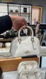  Túi Đeo Chéo Coach Lara Mini Satchel Bag Chalk CEA01 