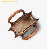  Túi Đeo Chéo Michael Kors Mercer Extra-Small Pebbled Leather Crossbody Bag 35T1GM9C0I Nâu Logo 