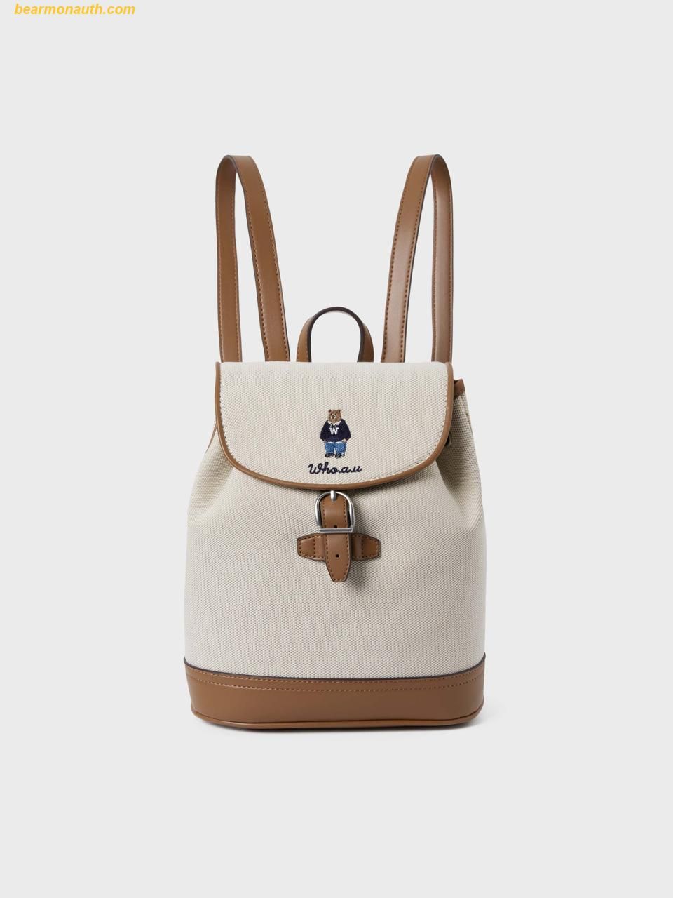  Balo WHOAU Steve Canvas Backpack Màu Nâu 