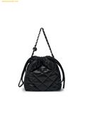  Túi Đeo Chéo MLB Basic Quilted PU Mini Bucket Crossbody Bag New York Yankees Black 3ACRBQ16N-50BKS 