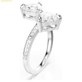  Nhẫn Swarovski Mesmera open ring Heart cut, Pavé, White, Rhodium plated 5705591 