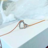  Dây Chuyền, Vòng Cổ Swarovski Lovely necklace Heart, White, Rose gold-tone plated 5636445 