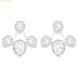  Bông Tai, Khuyên Tai Swarovski Latisha earring jackets Pear cut, White, Rhodium plated 5528494 