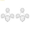 Bông Tai, Khuyên Tai Swarovski Latisha earring jackets Pear cut, White, Rhodium plated 5528494 