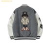  Áo Khoác Bomber Varsity Lifework Hipdog Applique Melange - LW234JP120 - Xám 