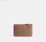  Ví Dài Coach Essential Small Wristlet In Signature Canvas Tan Caramel CI189 