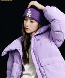  Áo Khoác Phao MLB Women's Wide Collar Short Padding LA (L.Lavender) 3FDJW0216-07LDL 