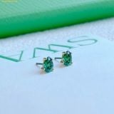  Bông Tai, Khuyên Tai Swarovski Chroma stud earrings Pear cut, Green, Gold-tone plated 5639120 