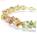  Lắc Tay, Vòng Tay SWAROVSKI Gema bracelet Mixed cuts, Multicolored, 18k gold finish 5705808 