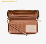  Ví Dài Michael Kors Jet Set Travel Large Logo Continental Wristlet 35F8GTVT3B Nâu Logo 
