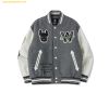 Áo Khoác Bomber Varsity Lifework Hipdog Applique Melange - LW234JP120 - Xám