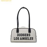  Túi Đeo Vai MLB Varsity Jacquard Square Shoulder Bag LA Dodgers - Trắng Kem 3ABQL014N-07CRM 