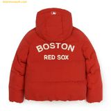  Áo Khoác Phao MLB Varsity Hooded Short Padding BOS (D.Red) 