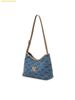  Túi Đeo Vai MLB Classic Monogram Denim Embossed Bucket Bag New York Yankees - 3ABMMD16N-50BLL L.Blue 