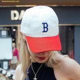  Mũ Lưỡi Trai MLB Basic Coloration Ball Cap Boston Red Sox Red 3ACP3303N-43RDS 