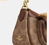  Túi Đeo Vai Coach Ashton Mini Shoulder Bag In Signature Canvas Vintage Brown CDB13 