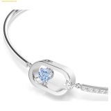  Vòng Tay Swarovski Una bracelet Circular cut, oval, blue, rhodium plated - SKU 5646749 