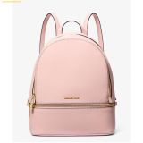  Balo Michael Kors Women's Rhea Medium Pebbled Leather Backpack (Powder Blush) Pink 