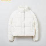  Áo Khoác Phao WHOAU (SAPO) Pastel Puffer SPJPE4TG01 Trắng Kem 