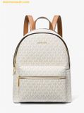  Balo Michael Kors Mk Sally Medium 2-In-1 Logo Backpack 30S3GYDB6B Trắng Logo 