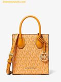  Túi Đeo Chéo Michael Kors Mercer Extra-Small Logo and Leather Crossbody Bag 