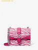 Túi Đeo Chéo Michael Kors Greenwich Small Animal Print Logo Crossbody Bag Màu Hồng Trắng Rằn Ri
