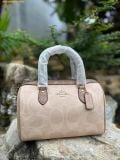  Túi Đeo Chéo Coach Rowan 26 Satchel Bag In Blocked Signature Canvas Sand 