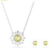  Bộ Dây Chuyền Và Lắc Tay Swarovski Idyllia set Mixed cuts, Sun, Yellow, Mixed metal finish 5616267 