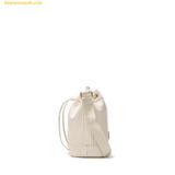  Túi Đeo Chéo MLB Drawstring Mini Bucket Bag Monogram Series New York Yankees 7ACRMD65N-50CRM Trắng 