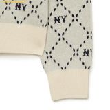  Áo Sweat MLB Monogram New York Yankees 3FKPM0134-50CRD - Trắng 