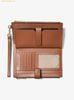  Ví Dài Michael Kors Jet Set Travel Signature Logo Smartphone Wallet Brown 35F8GTVW0B 